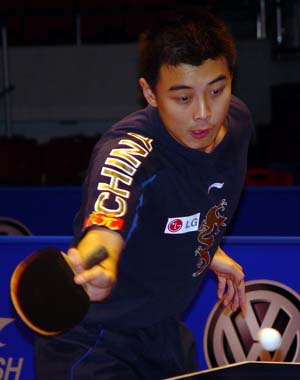 Tischtennis Spieler - Wang Hao
